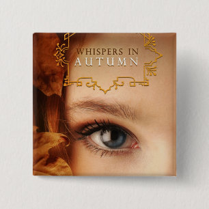 Flüstern im Herbst-Knopf Button
