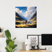 Flüstern im Tal: Eine Anime-Reise Poster (Heimbüro)