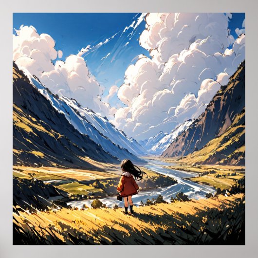 Flüstern im Tal: Eine Anime-Reise Poster (Vorne)