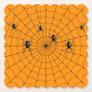 Flüstern im Web Orange Untersetzer