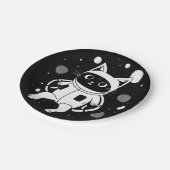 Flüstern im Weltraum Pappteller (Schrägansicht)