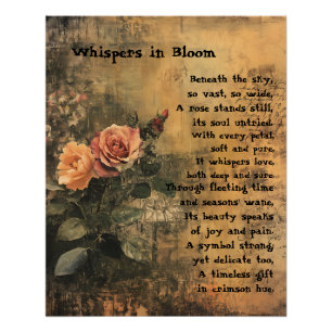 Flüstern in Blüte Poster