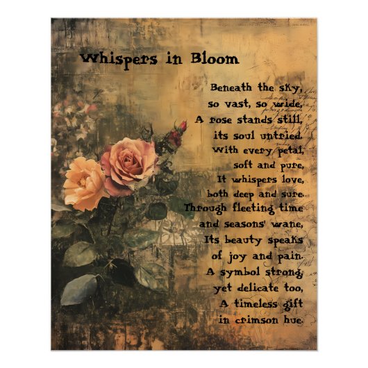 Flüstern in Blüte Poster (Vorderseite)