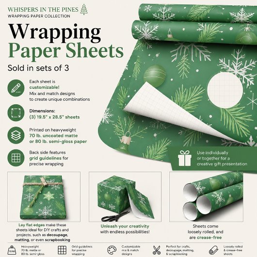 Flüstern in den Kiefern Geschenkpapier Set
