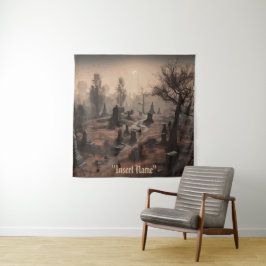 Flüstern in der Dunkelheit: Schreckliche Friedhof- Wandteppich