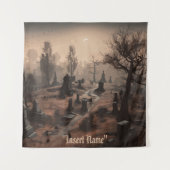 Flüstern in der Dunkelheit: Schreckliche Friedhof- Wandteppich (Vorderseite)