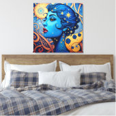 Flüstern in Dot und Curve Leinwanddruck (Insitu (Schlafzimmer))