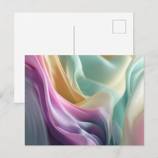 Flüstern in pastellfarbener Bewegung Postkarte (Vorne/Hinten)