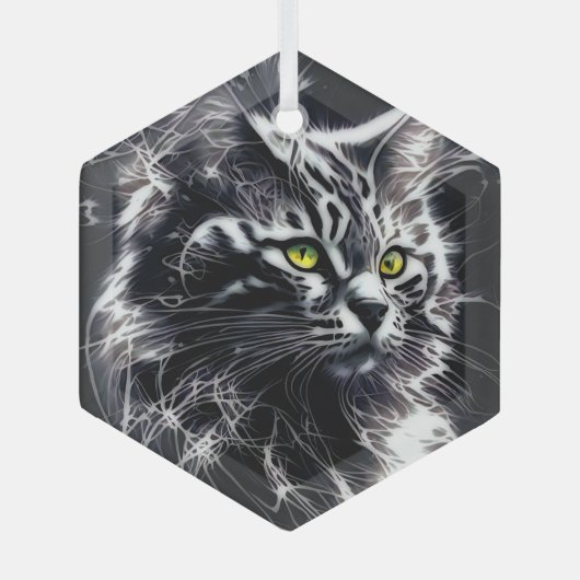 Flüstern in Silberschmuck Ornament Aus Glas (Vorderseite)