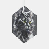 Flüstern in Silberschmuck Ornament Aus Glas (Vorderseite Links)