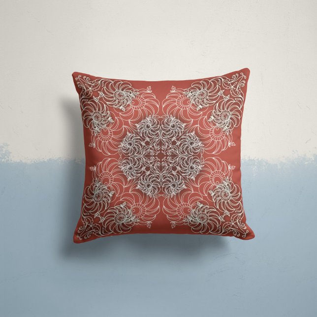 Flüstern in Terracotta Kissen (Von Creator hochgeladen)