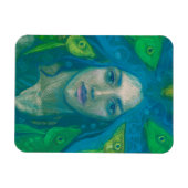 Flüstern, Meerjungfrau Fisch Surreale Fantasie Art Magnet (Horizontal)