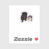 Flüstern mit Karte Aufkleber (Blatt)