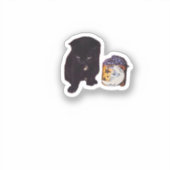 Flüstern mit Karte Aufkleber (Vorderseite)