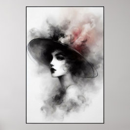 Flüstern mit Vintager Eleganz Poster