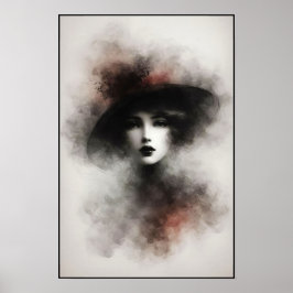 Flüstern mit Vintager Eleganz Poster