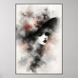 Flüstern mit Vintager Eleganz Poster