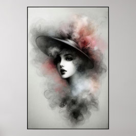 Flüstern mit Vintager Eleganz Poster