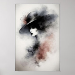 Flüstern mit Vintager Eleganz Poster