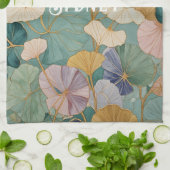 Flüstern Pastel Gingko Geschirrtuch (Gefaltet)