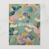 Flüstern Pastel Gingko Postkarte (Vorderseite)