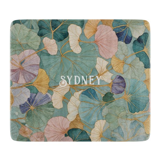 Flüstern Pastel Gingko Schneidebrett (Vorderseite)