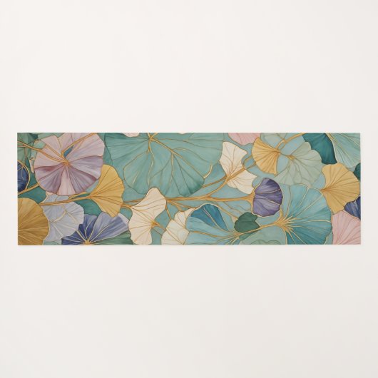 Flüstern Pastel Gingko Yogamatte (Rückseite (Horizontal))