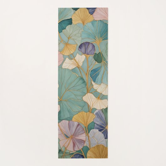 Flüstern Pastel Gingko Yogamatte (Rückseite)