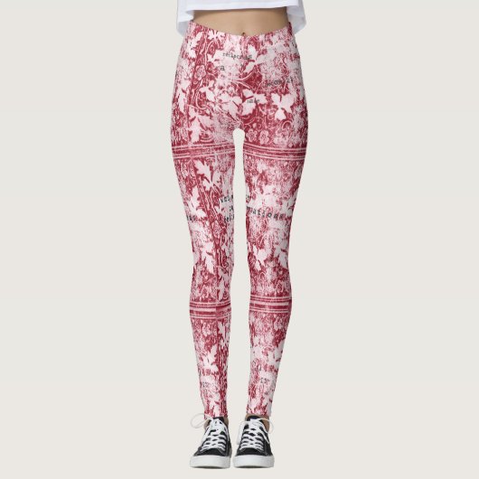 Flüstern (rot) leggings (Vorderseite)