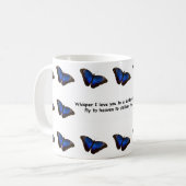 Flüstern-Schmetterling Kaffeetasse (Vorderseite Links)