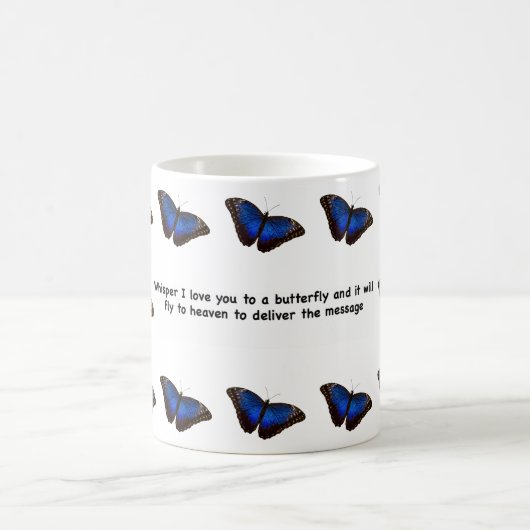 Flüstern-Schmetterling Kaffeetasse (Mittel)