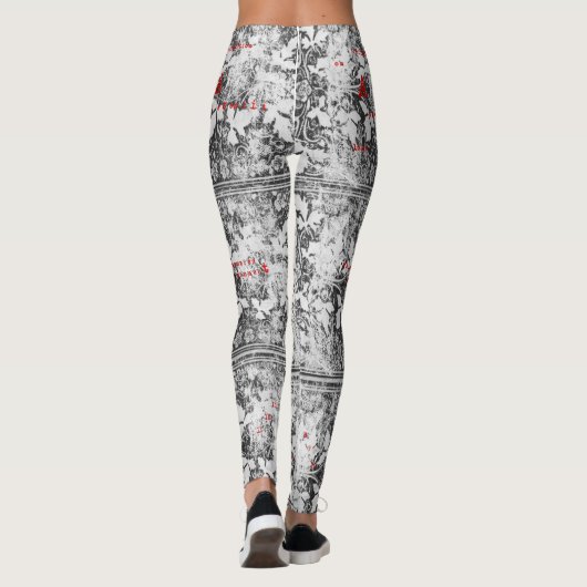 Flüstern (schwarz) leggings (Rückseite)
