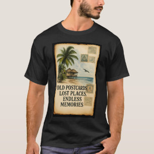 Flüstern vergessener Küsten Vintage Postkarten und T-Shirt