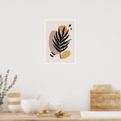 Flüstern von Blätter 3: Minimalistisch Boho Botani Poster (Küche)