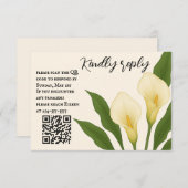 Flüstern von Callas QR Code RSVP-Karte RSVP Karte (Vorne/Hinten)