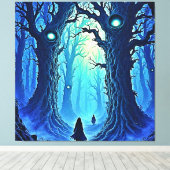 Flüstern von dunkler Woods-Fantasie Leinwanddruck (Insitu (Holzboden))