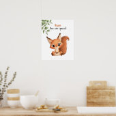 Flüstern von Eichhörnchennachlässen Poster (Küche)