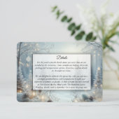 Flüstern von einer Wintersonnenwendhochzeit Begleitkarte (Stehend Vorderseite)
