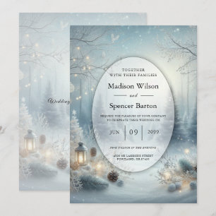 Flüstern von einer Wintersonnenwendhochzeit Einladung