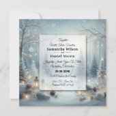 Flüstern von einer Wintersonnenwendhochzeit Einladung (Vorderseite)