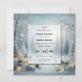 Flüstern von einer Wintersonnenwendhochzeit Einladung (Vorderseite)