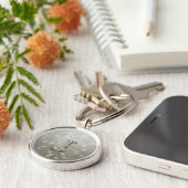 Flüstern von Elegance: Personalisiertes Jasmine Mo Schlüsselanhänger (Seite)