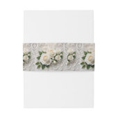 Flüstern von Elegance: Rose, Spitzen und zeitlose Einladungsbanderole (Rückseitenbeispiel)