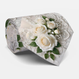 Flüstern von Elegance: Rose, Spitzen und zeitlose Krawatte