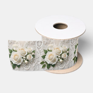 Flüstern von Elegance: Rose, Spitzen und zeitlose Satinband