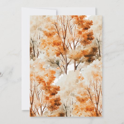 Flüstern von Fall Baby Dusche Einladung (Rückseite)