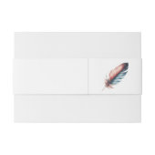 Flüstern von Grace Feathered Elegance Minimalismus Einladungsbanderole (Rückseitenbeispiel)