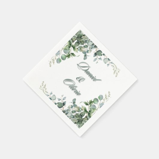 "Flüstern von Grün" Serviette (Ecke)