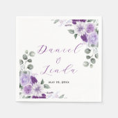 Flüstern von Lavendel: Eleganz in Blüte Serviette (Vorderseite)