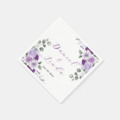 Flüstern von Lavendel: Eleganz in Blüte Serviette (Ecke)